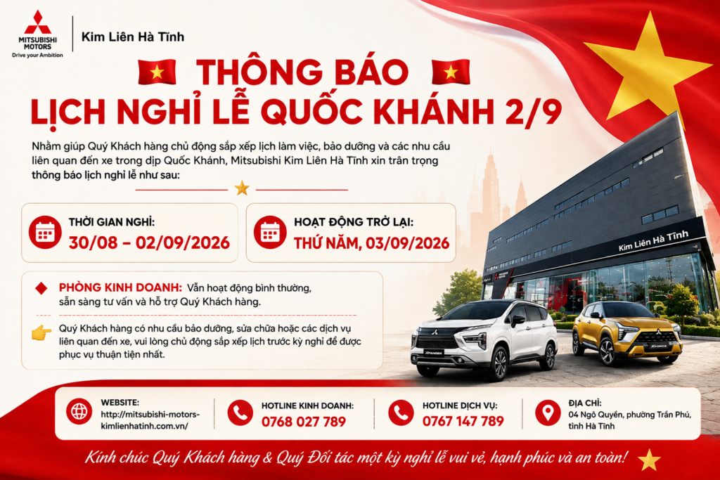 Thông báo lịch nghỉ lễ Quốc Khánh 2/9/2026